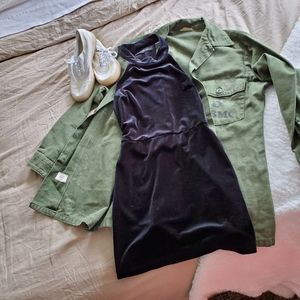 FLL black velvet dress